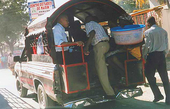 A tap tap in Port-au-Prince, Haiti